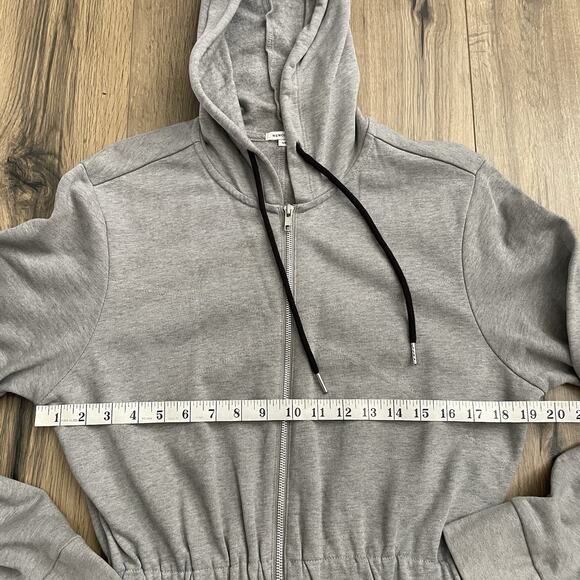 WeWoreWhat Size Small Leisure SweatSuit hooded jumpsuit Heather Grey $128 - Picture 9 of 10